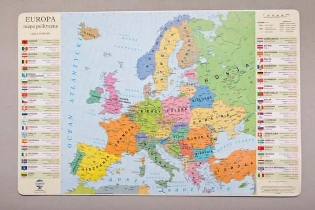 Zachem Desk Pad: Political Map of