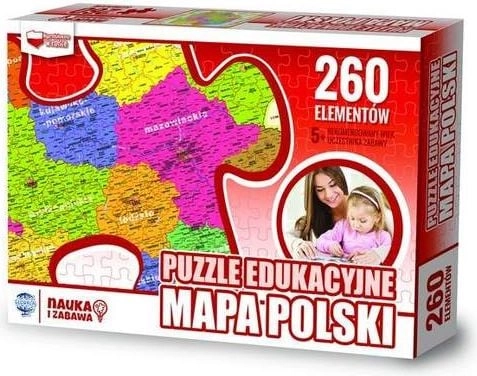 Zachem Puzzle Edukacyjne  260 elementów. Mapa