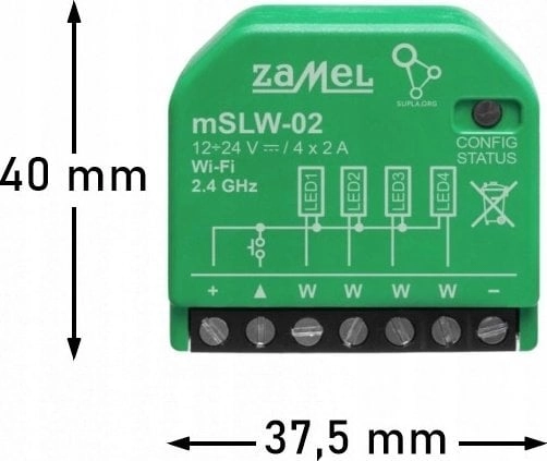 Zamel Sterownik 4xLED Wi-Fi w obudowie