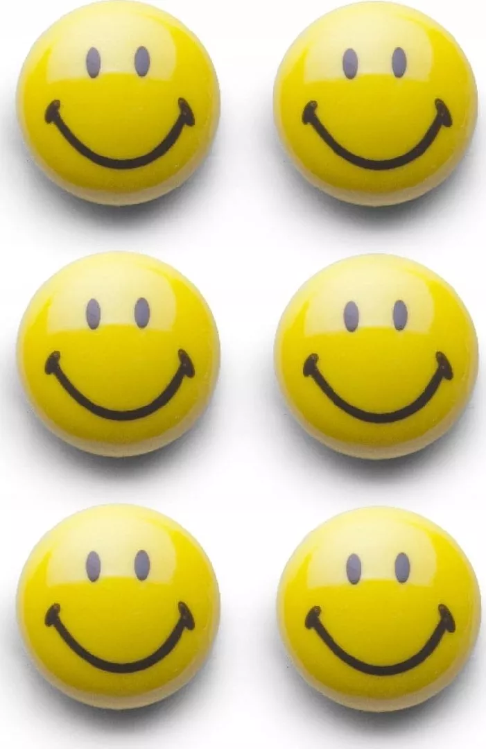 Zeller Smiley Magnets  6 pieces  Ø