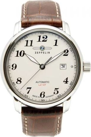 Zeppelin LZ127 Graf Zeppelin automātiskais 7656-5 vīriešu pulkstenis 40 mm smilškrāsas ciparnīca