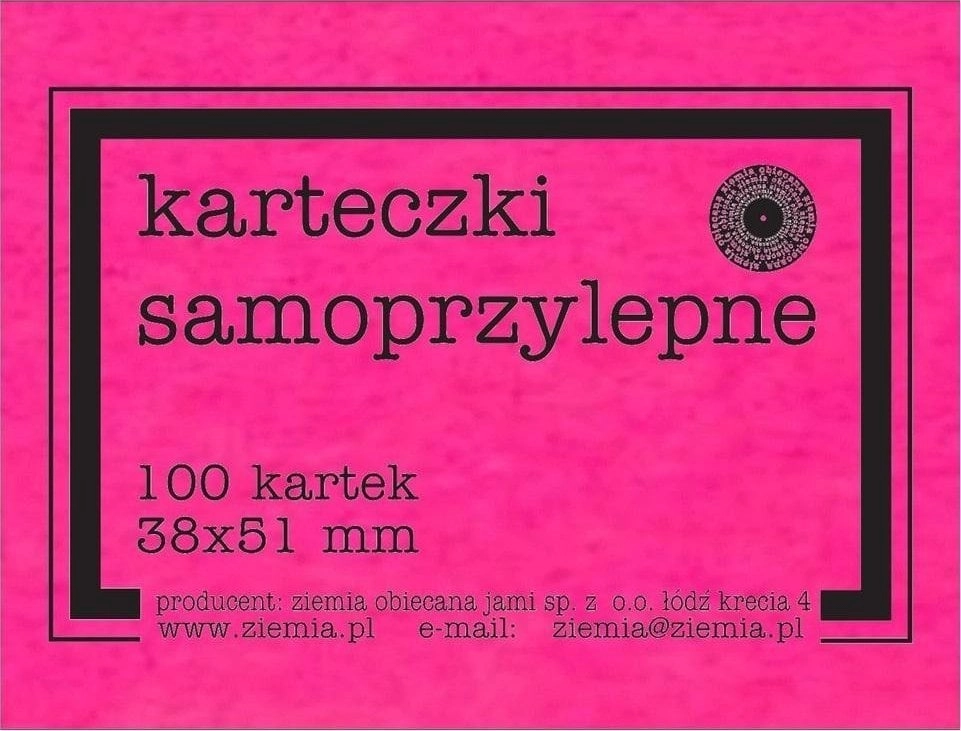 Ziemia Obiecana Karteczki samoprzylepne Fluo 38x51mm