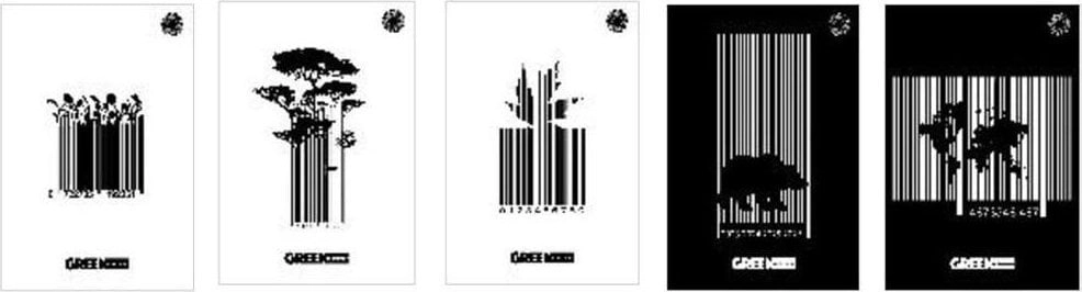 A4/32K notebook Green Code White grid
