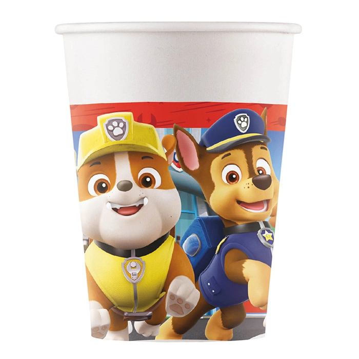 Glāzes papīra Ķepu Patruļa 200ml 8gab