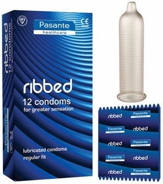 PASANTE_Passion ribbed condoms 12 pcs 5060359483270