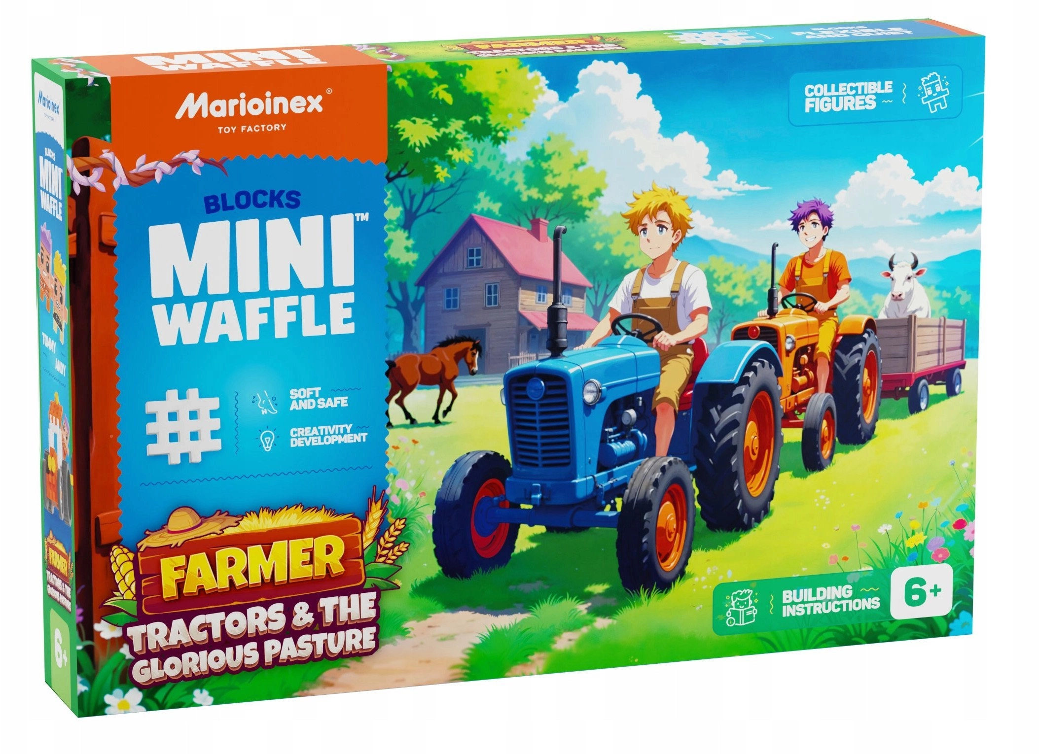 Marioinex Mini Waffle Farmer Tractors and