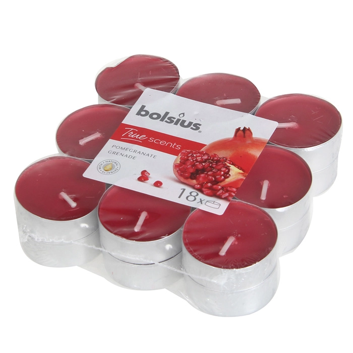 Tea candles aroma. Bolsius garnet 18
