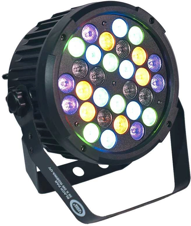 LIGHT4ME BLACK PAR 30x3W RGBA-UV LED