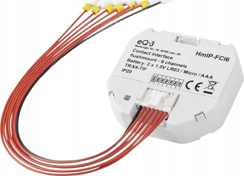 Homematic IP Kontakt-Schnittstelle Unterputz – 6-fach