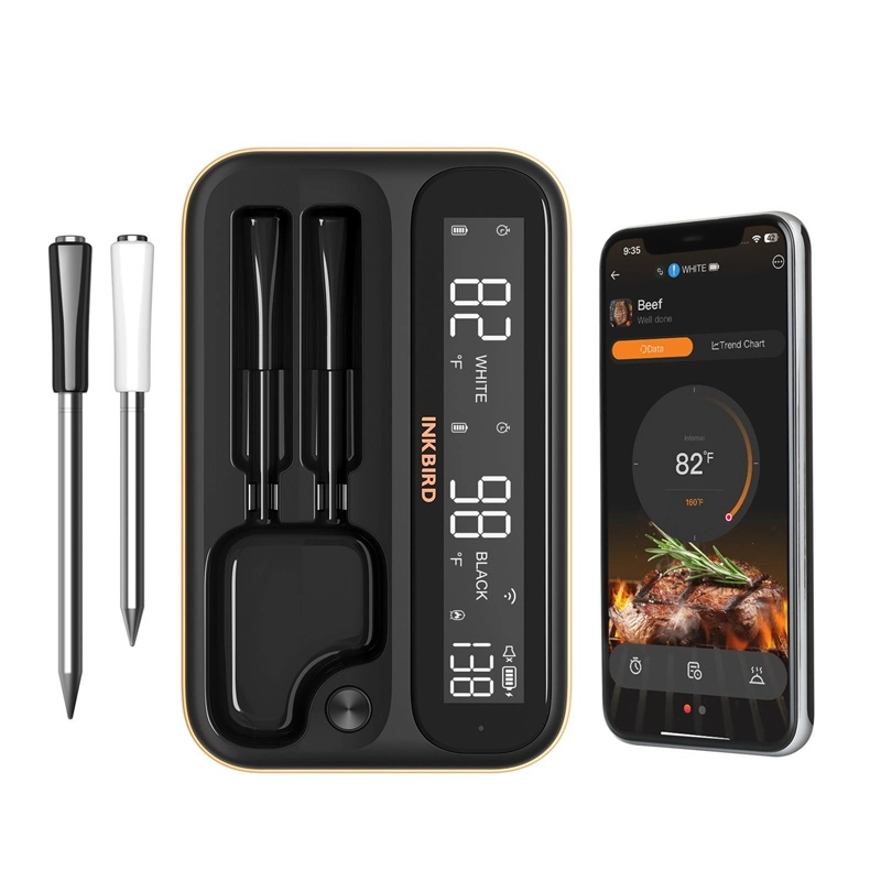 THERMOMETER WIRELESS 2 PROBES INT-12-BW 15724774