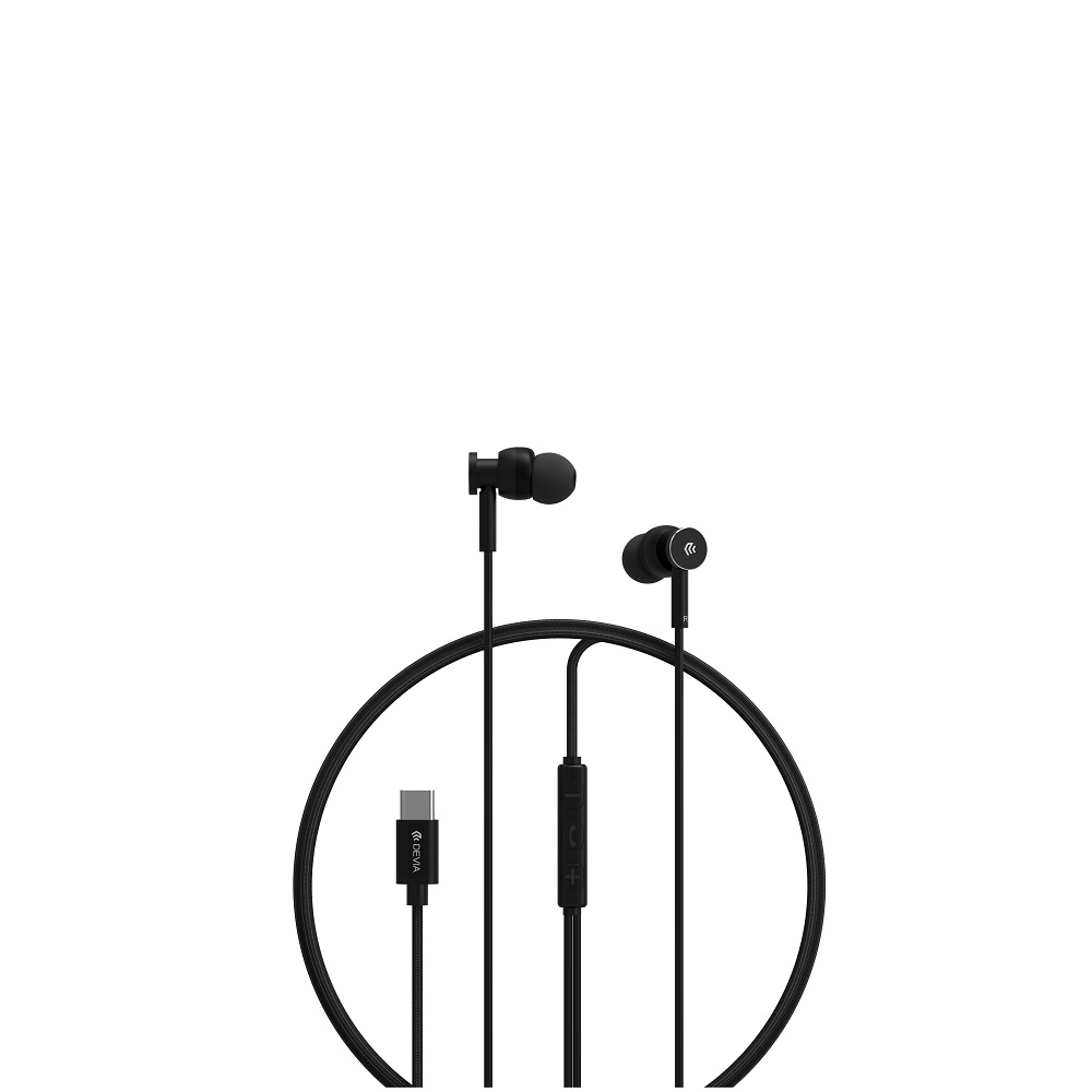 Devia vadu austiņas Smart M1 Digital Metal USB-C melns