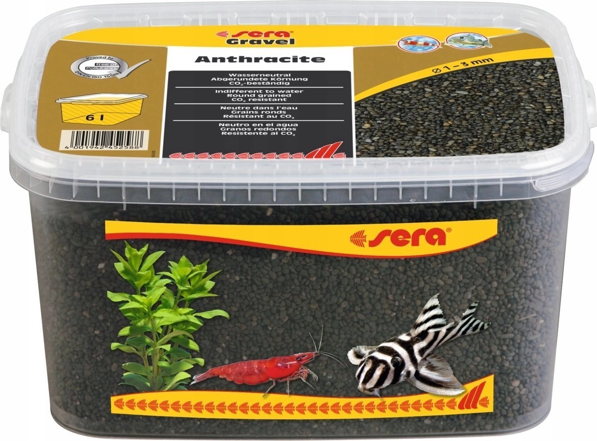 Sera Gravel Anthracite aquarium gravel O