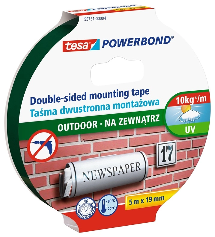 TESA DOUBLE-SIDED POWERBOND TAPE 5m x