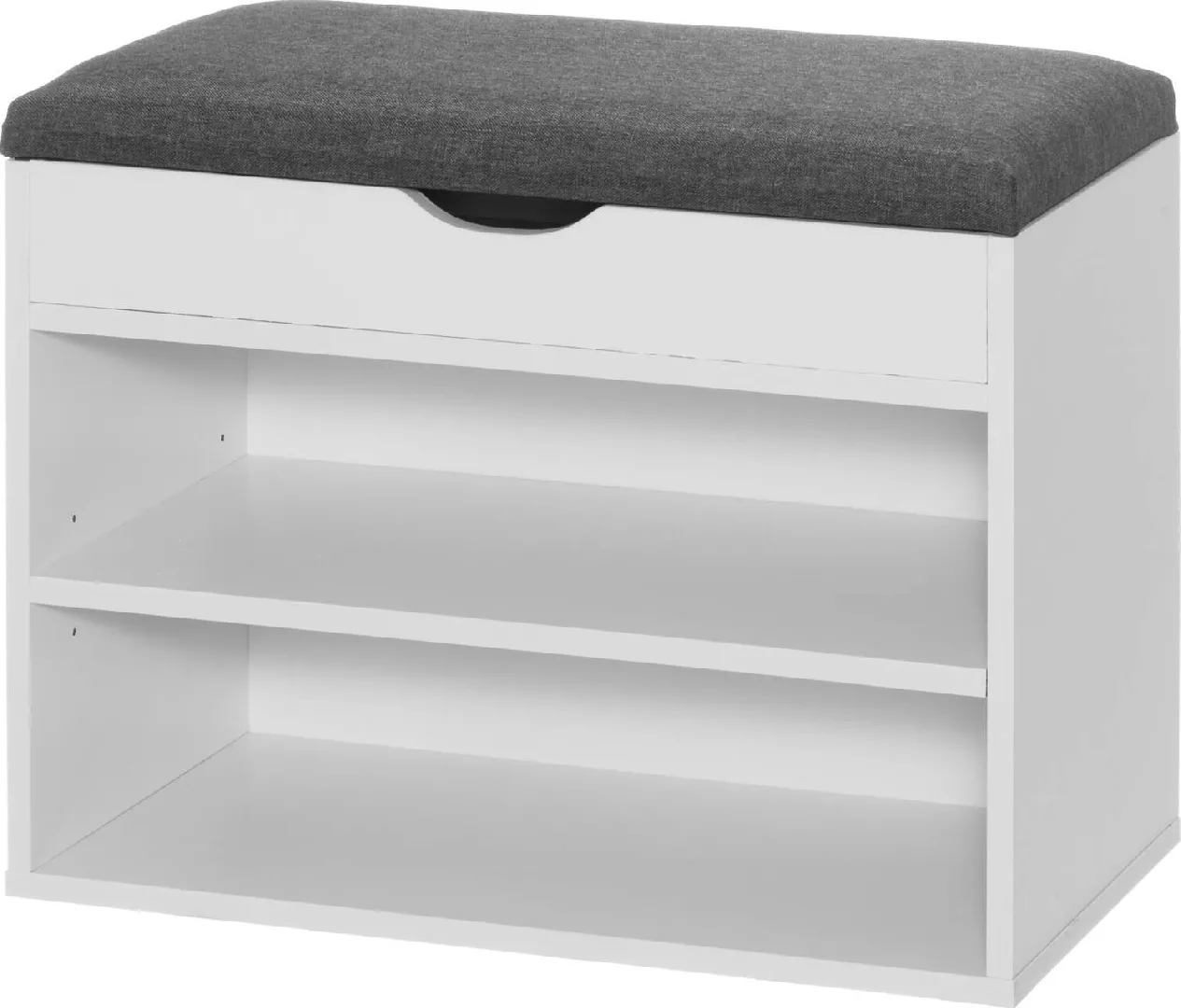 VidaXL Suoliukas su daiktadėže 4Living  balta
