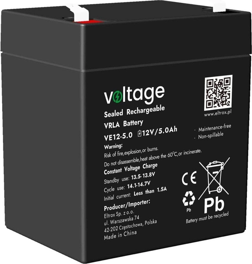 Voltage Akumulator AGM Voltage 12V 5