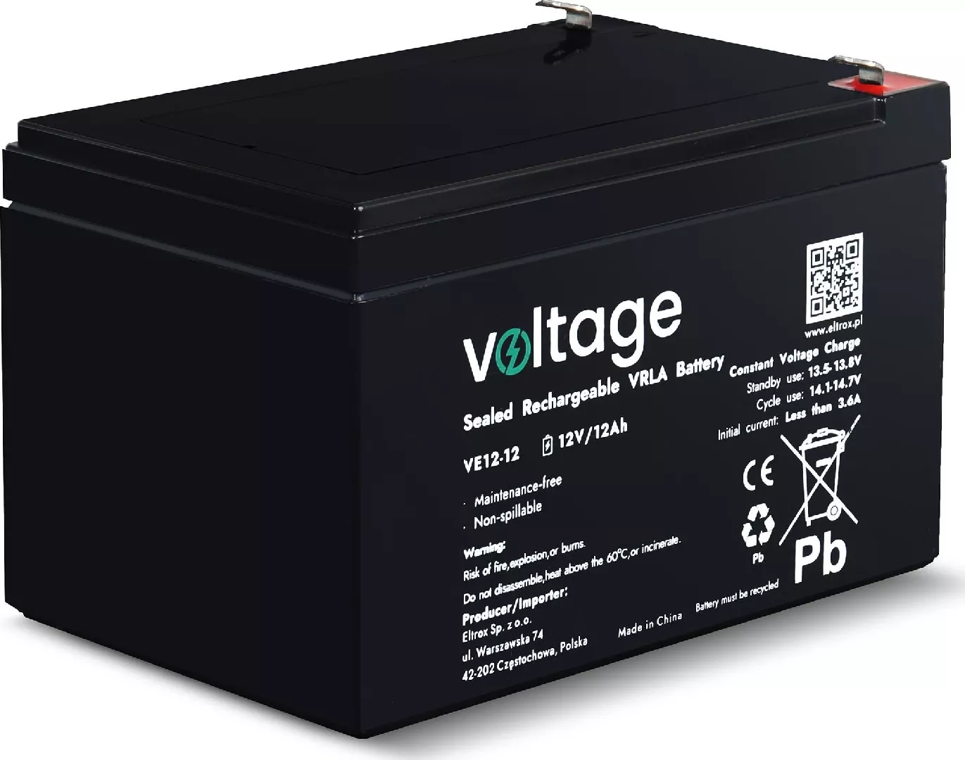 Battery AGM Voltage 12V 12Ah VE12-12