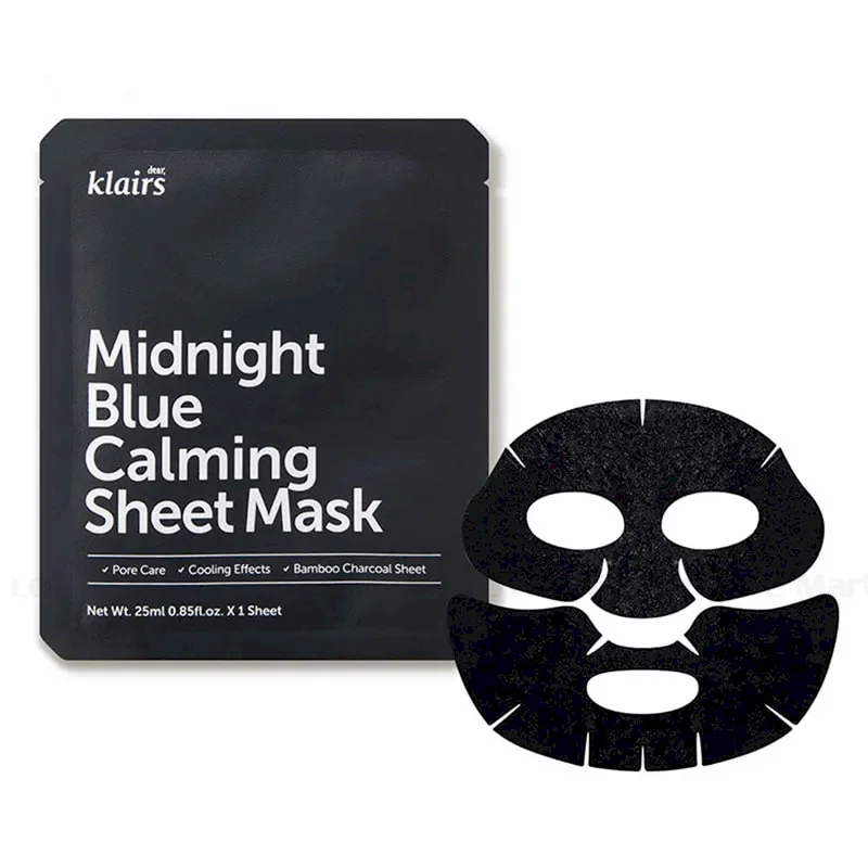 KLAIRS_Midnight Blue Calming Sheet Mask chłodząco-łagodząca