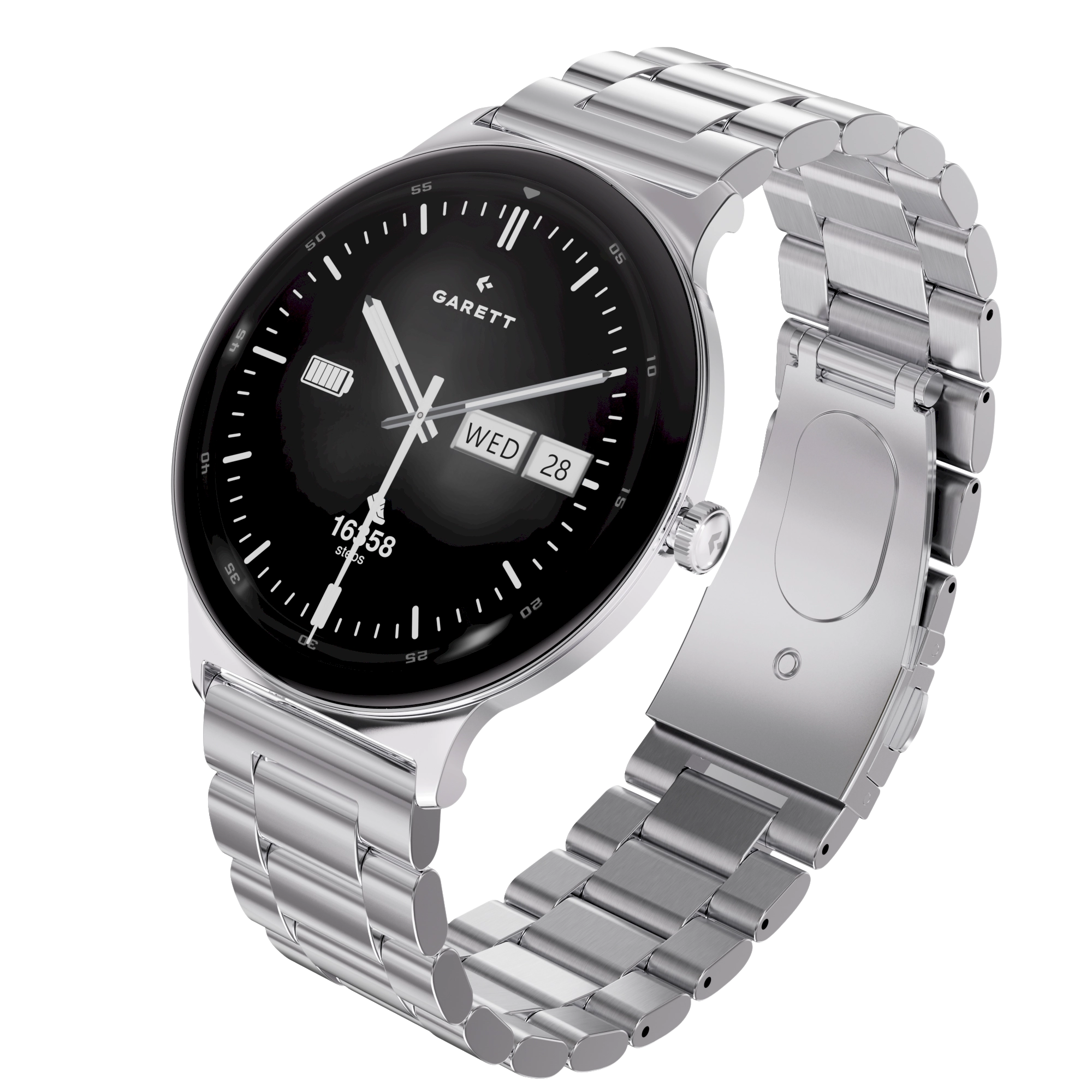 Smartwatch Garett Smartwatch Quantum srebrny stalowy