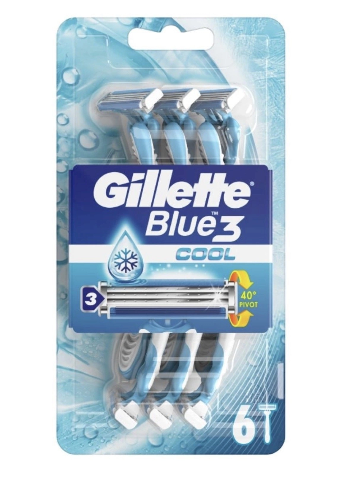 Gillette Blue3 Cool Disposable Razors 6pcs