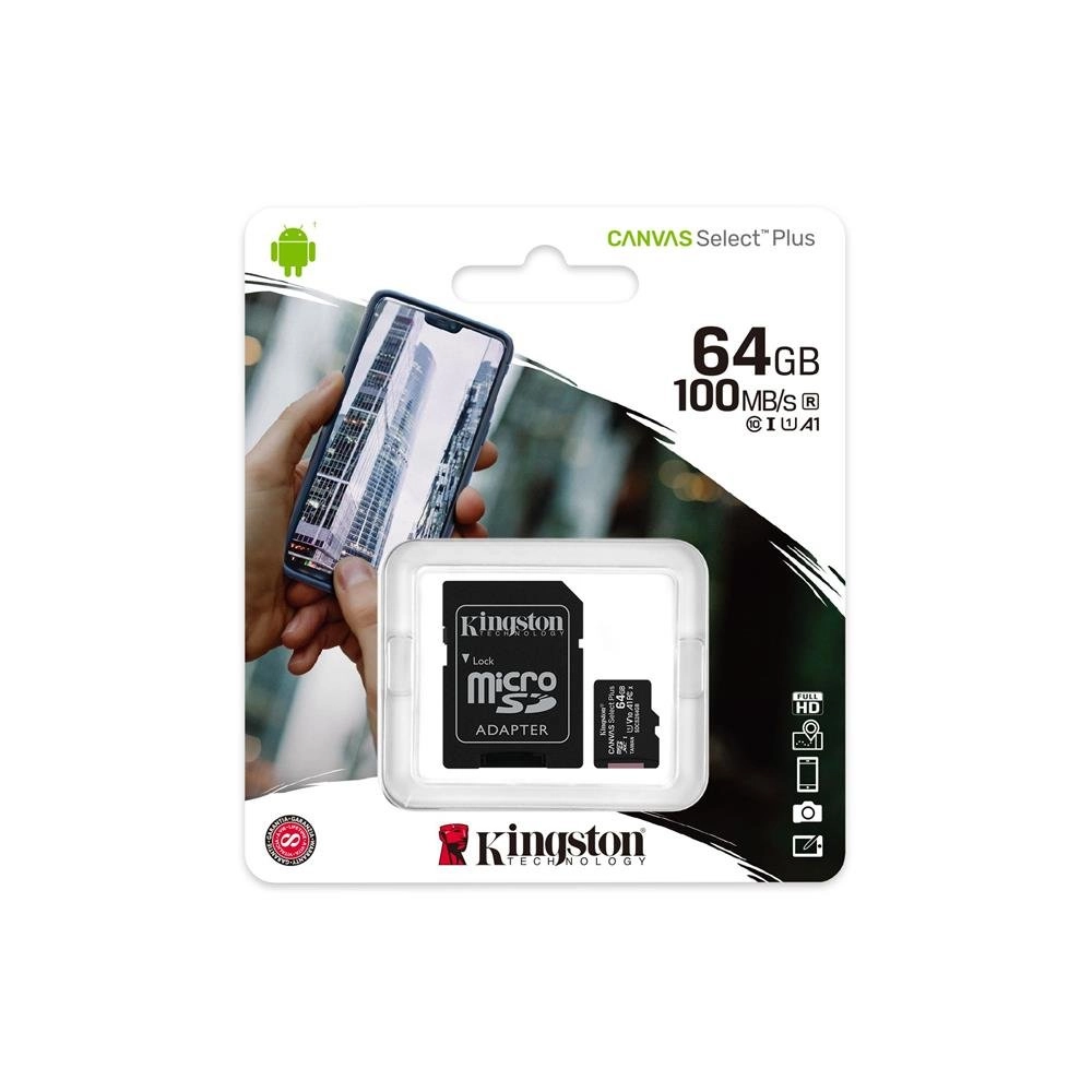 @microSD 64GB CanvasSelect Plus 100MB/s Adap