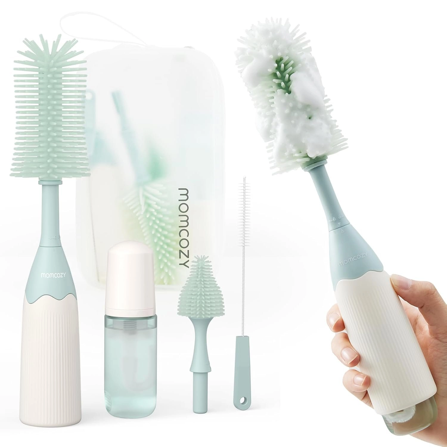 MOMCOZY PUSH-PRESS DESIGN BOTTLE BRUSH KIT