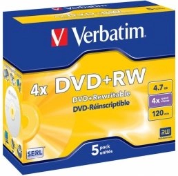 Verbatim DVD+RW Matt Silver 4x 4