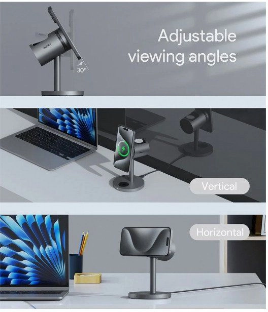 Aukey MagFusion Pro 3-in-1 MagSafe Wireless