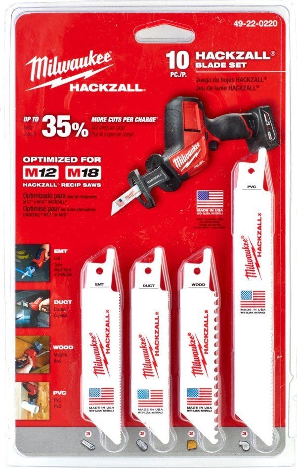 Bayonet saw blade set universal 10