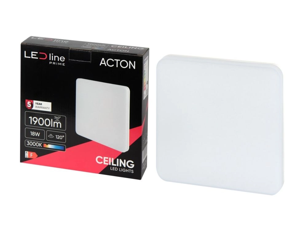LED gaismeklis  virszemes montāžai  ACTON 18W