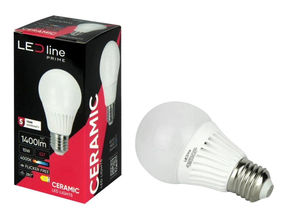 LED spuldze E27 10W 4000K 1400lm