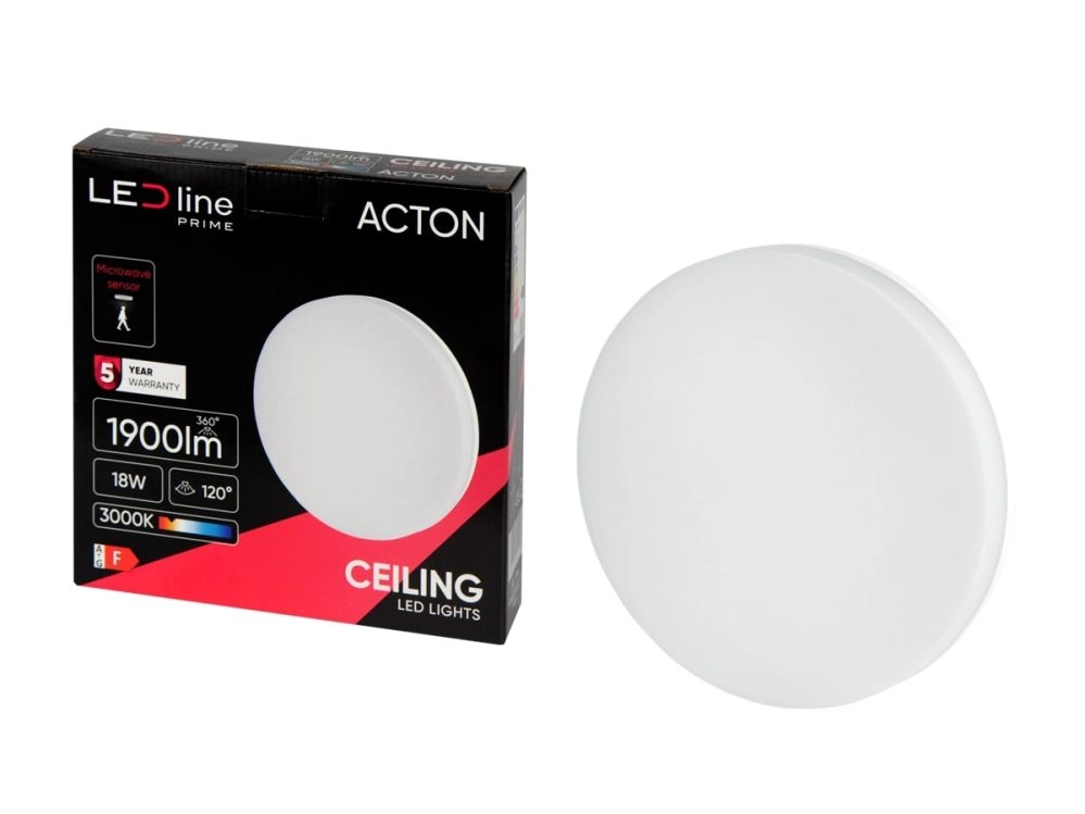 LED gaismeklis virszemes montāžai ACTON 18W