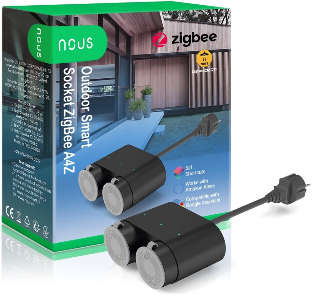 Izmanioji rozetė ZigBee  dviguba  230Vac 16A