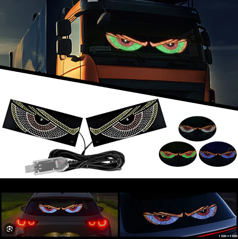 Mirksintis VELNIO AKYS LED skydelis automobiliams