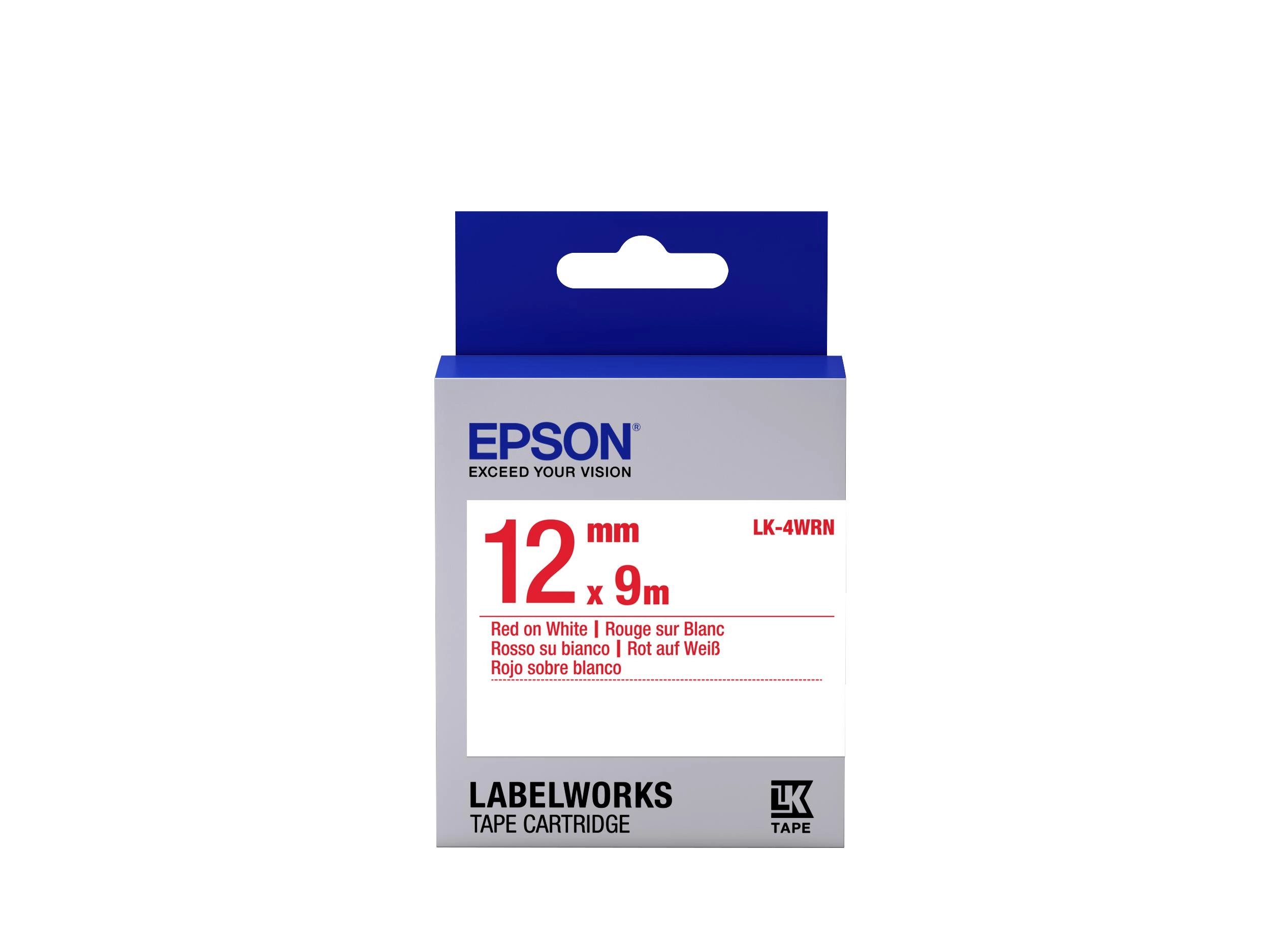 Epson Label Cartridge Standard LK-4WRN Red/White