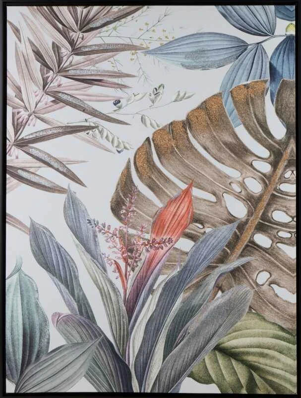 Eurofirany Green And White Leaf Painting