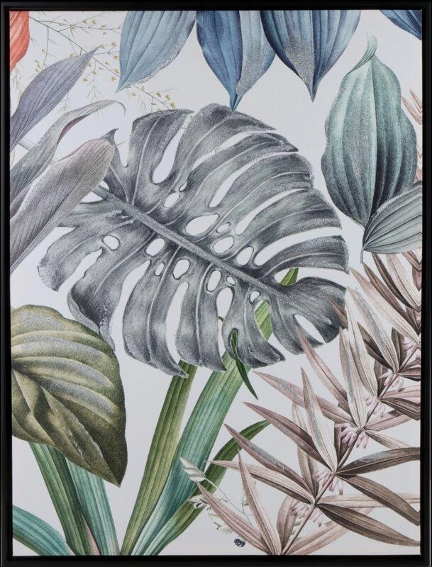 Eurofirany Green And White Leaf Painting