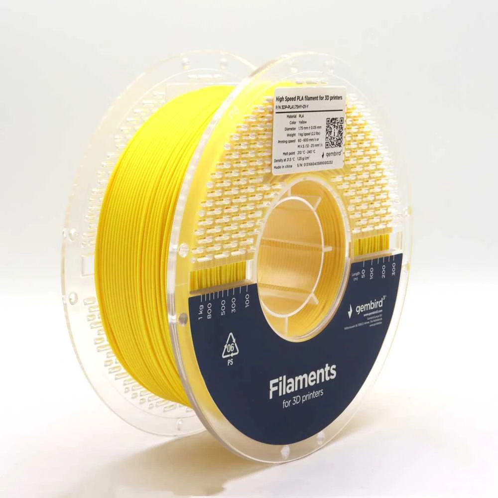 GEMBIRD Filament PLA High Speed żółty