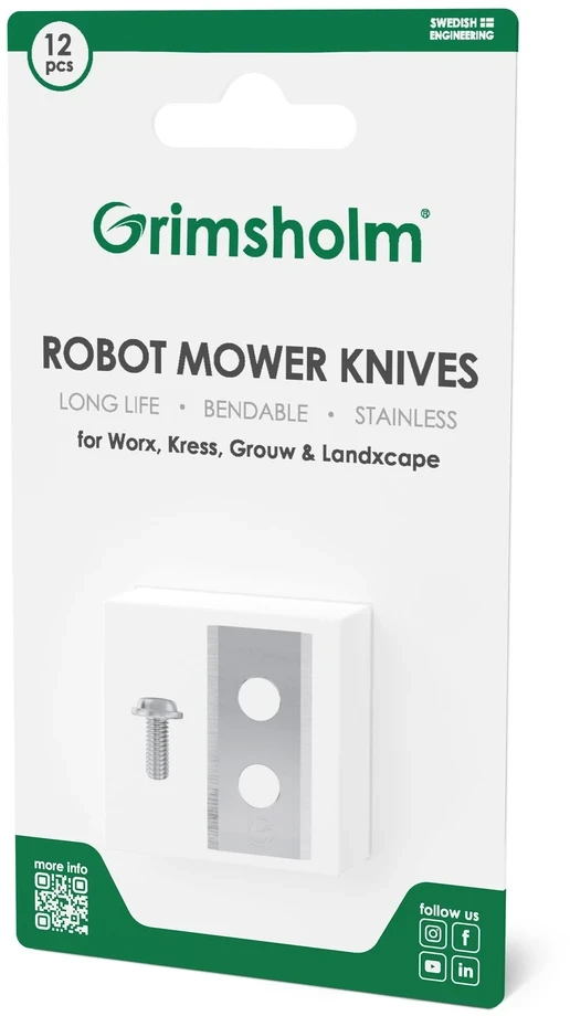 Grimsholm WORX Landroid roboto vejapjovės dvipusiai