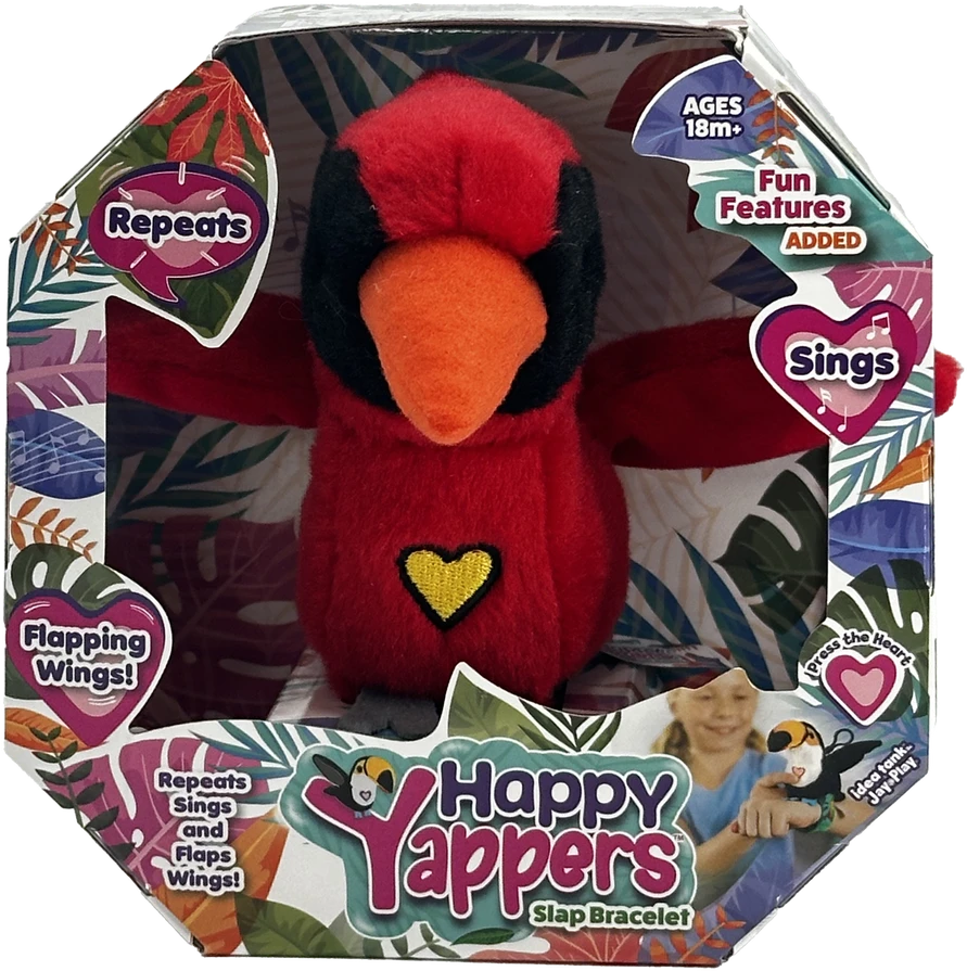 HAPPY YAPPERS interaktyvus pliušinis paukštis Kardinolas