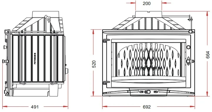 Invicta Selenic 700 cast iron firebox