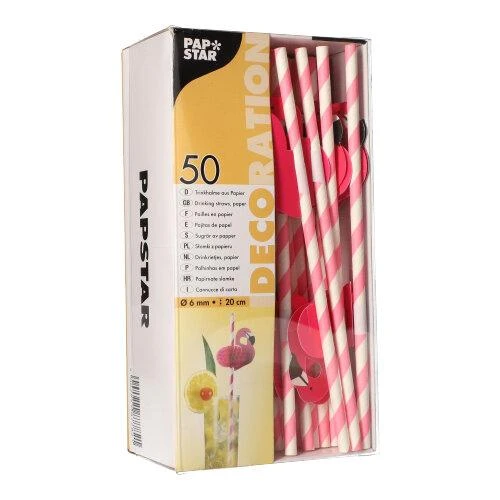 Papstar 87782 disposable drinking straws 50