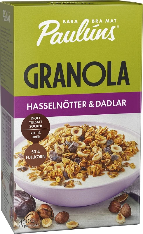 Granola PAULUNS  su lazdyno riešutais  ir