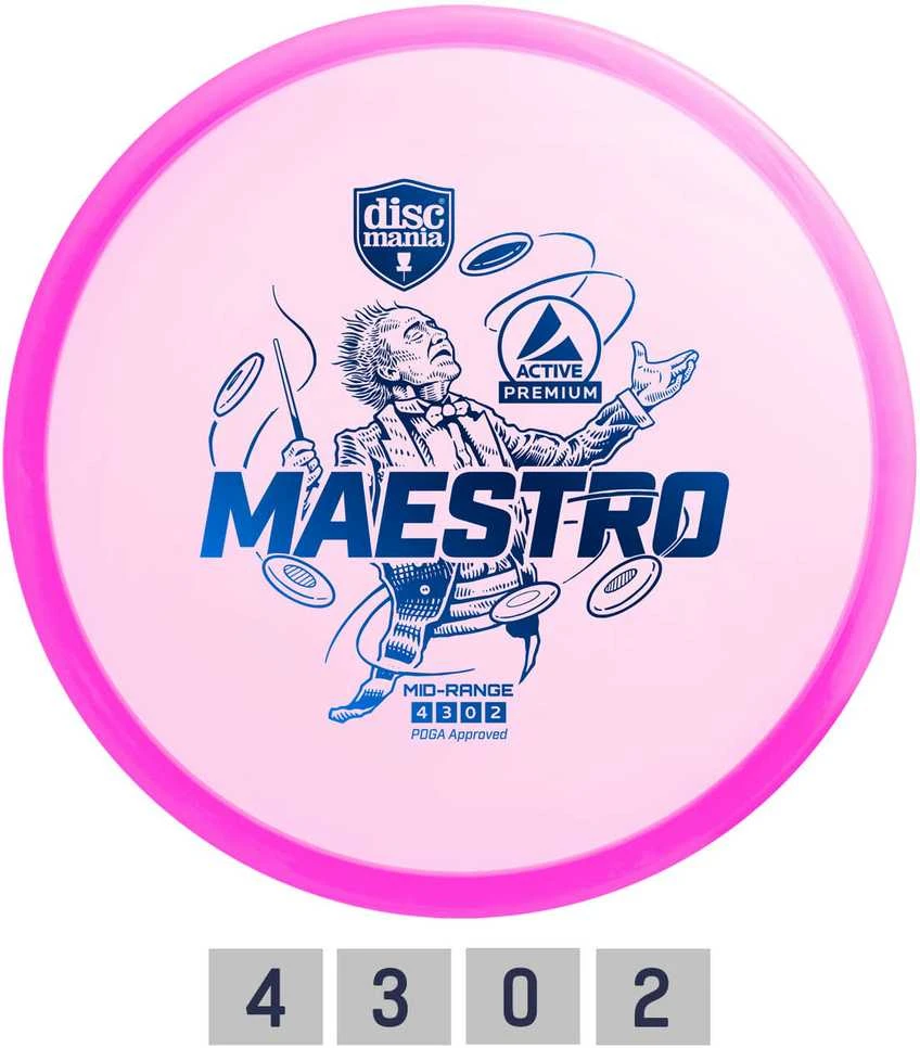 Pink Diskgolfo diskas Midrange Driver MAESTRO