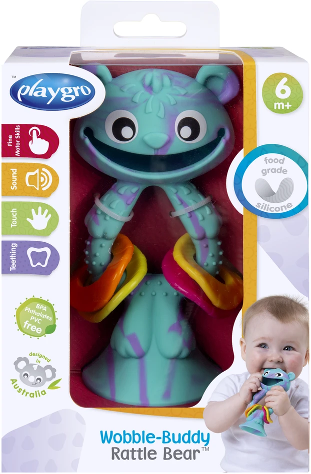 PLAYGRO kramtukas Wobble-Buddy Rattle Bear  0188796
