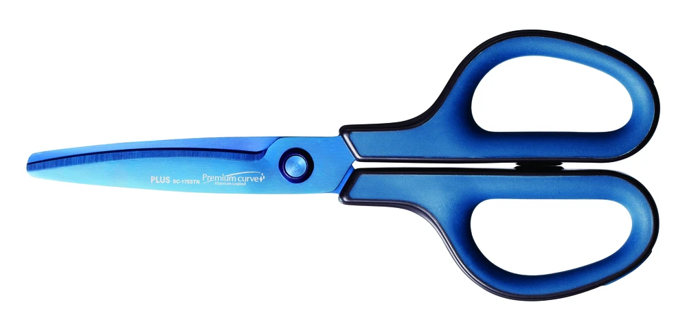 Curved scissors PLUS "Premium"  blue