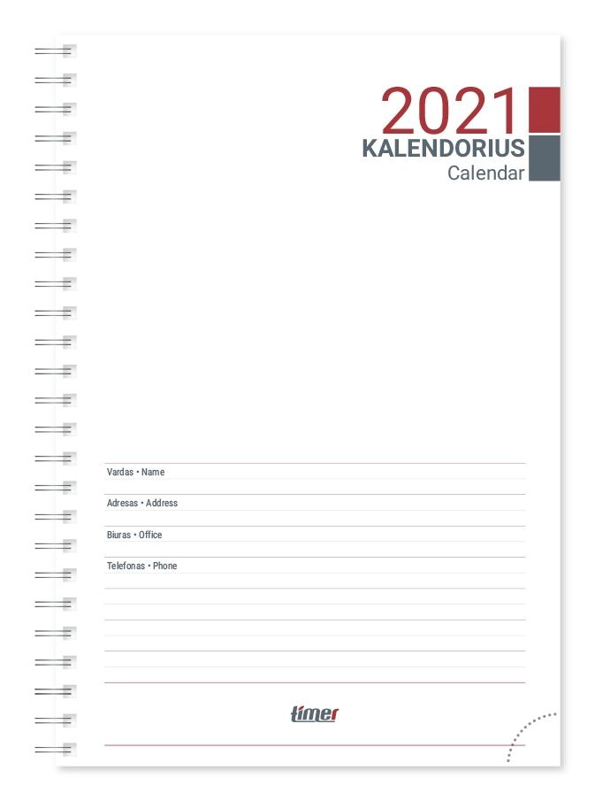 Timer Papildas-kalendorius Spirex Week A5 2025m