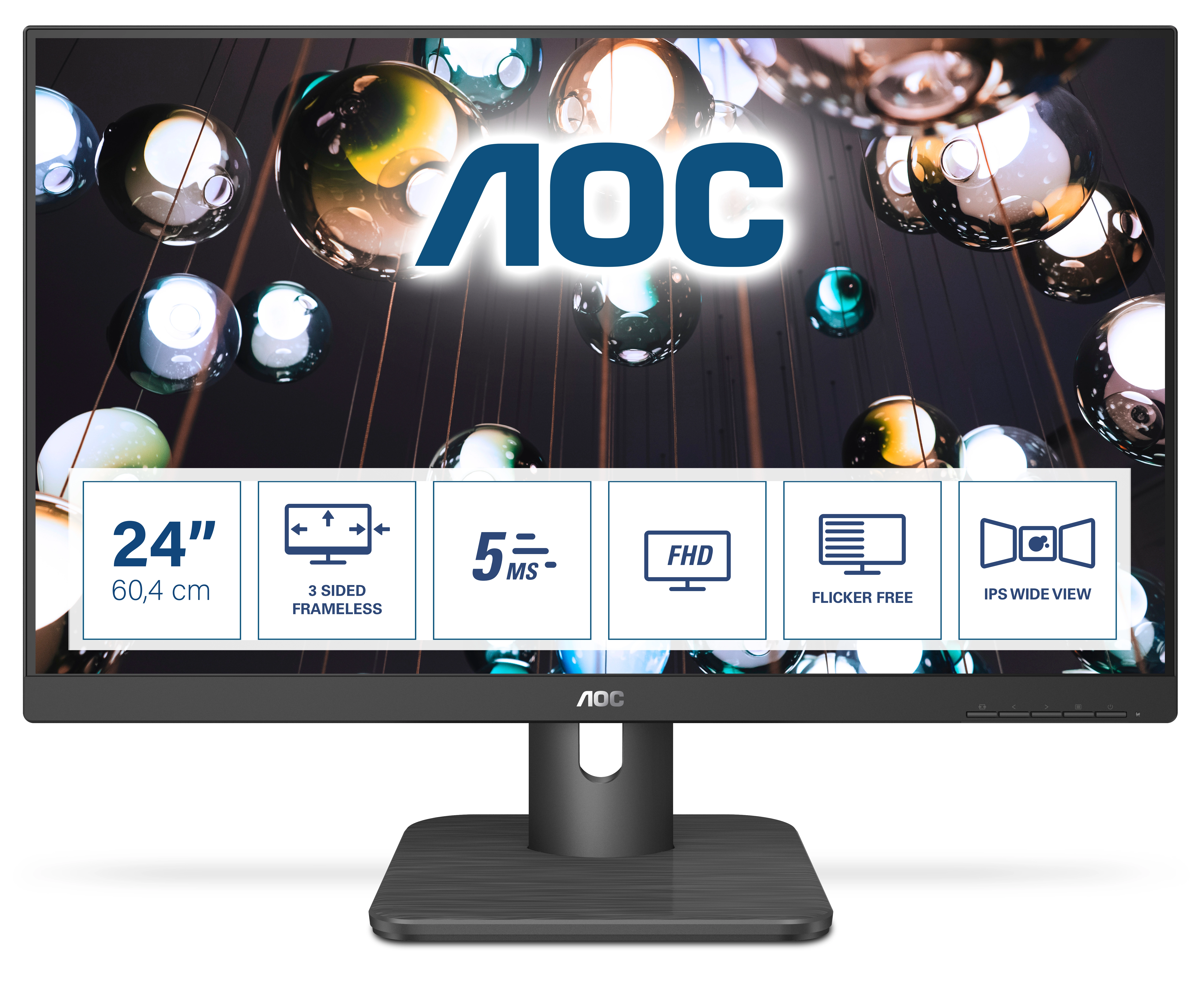 LCD MonitorAOC24E1Q23.8"Panel IPS1920x108016:960Hz5 msSpeakersTilt24E1Q