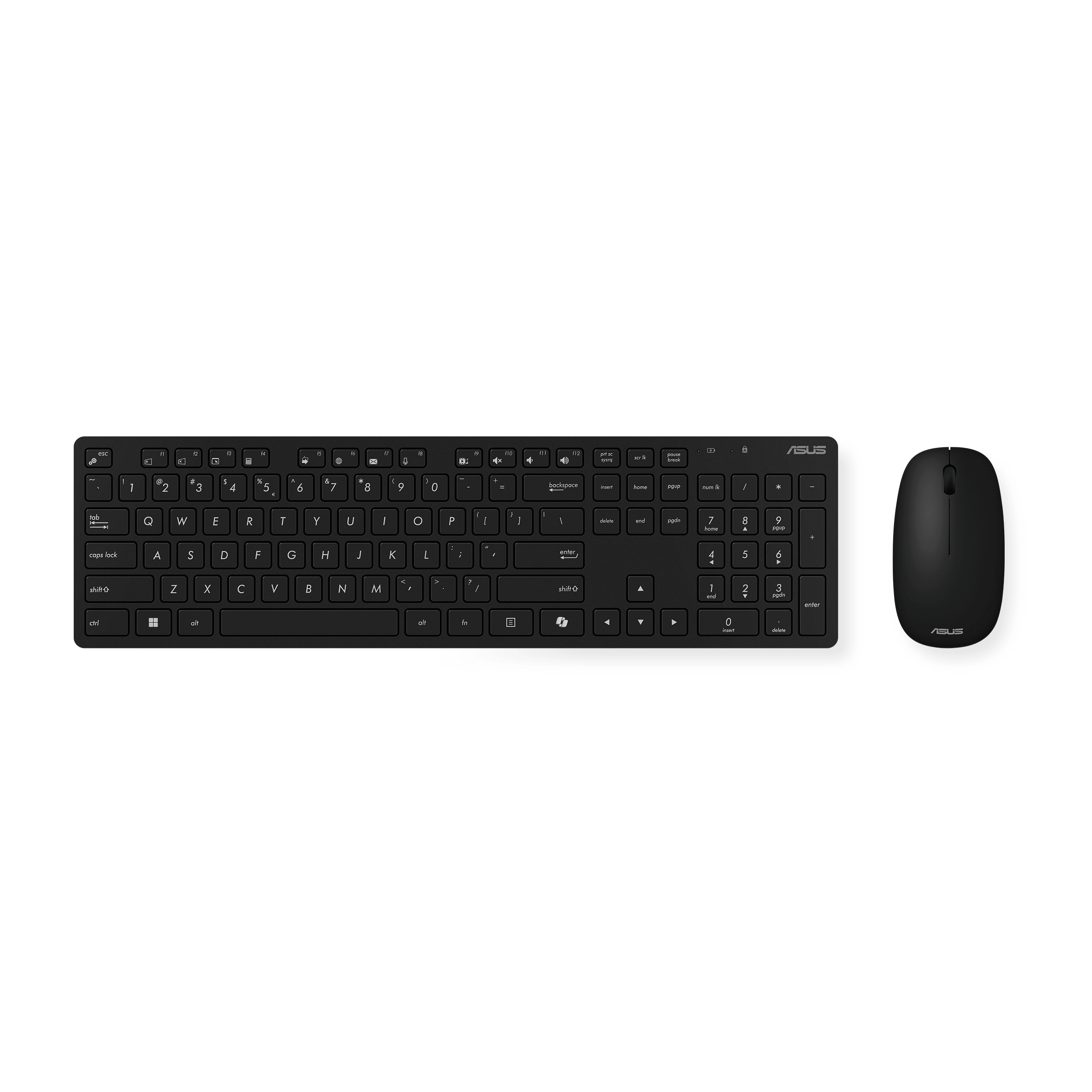 Asus W5000 bezvadu tastatūras un peles komplekts, vācu izkārtojums, melns