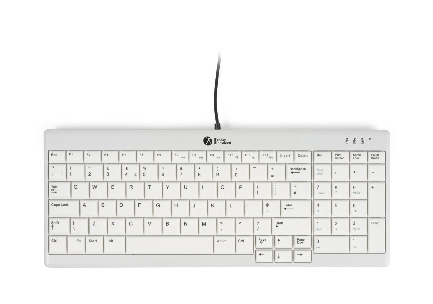 BakkerElkhuizen UltraBoard 960 V2 tastatūra Birojs USB AZERTY Franču Pelēks