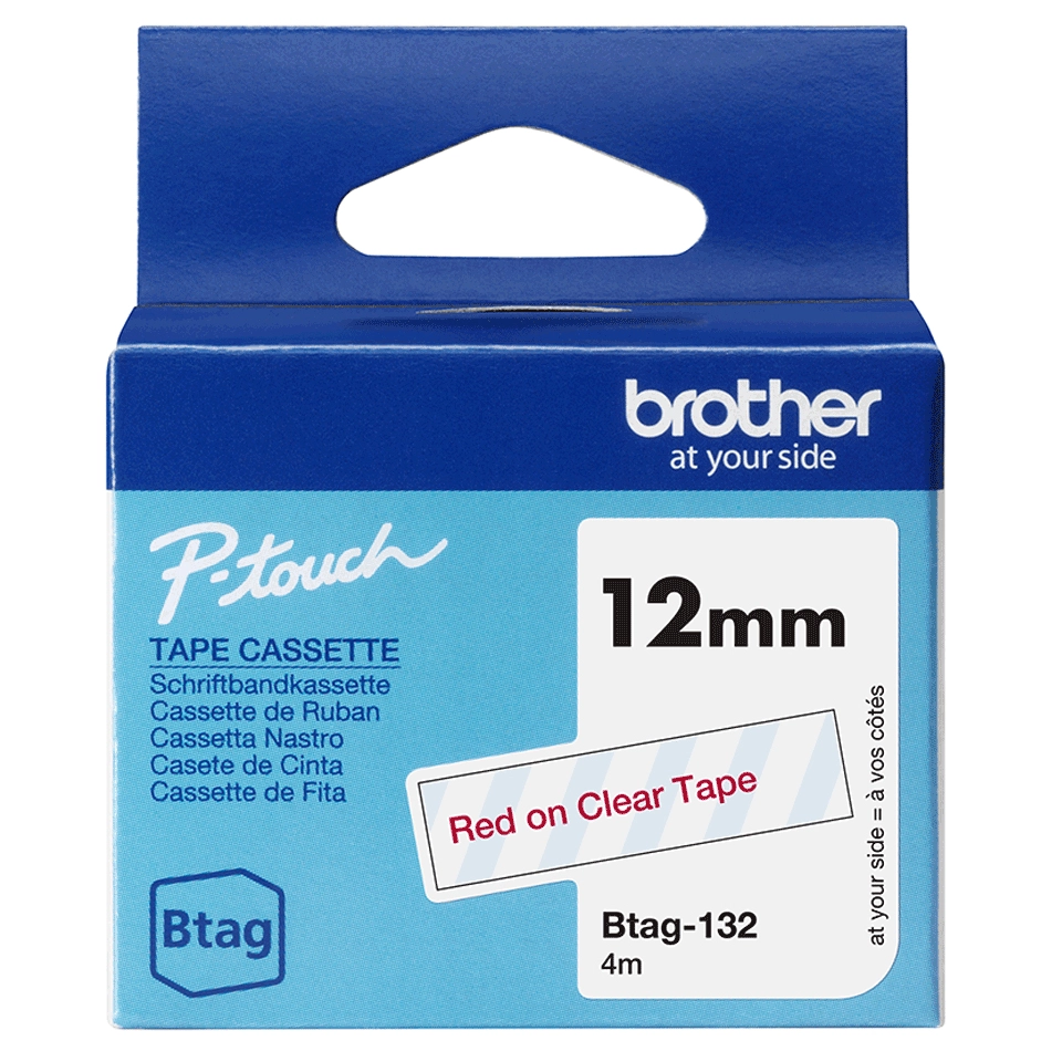 Brother label tape Btag-132 (12mm  red